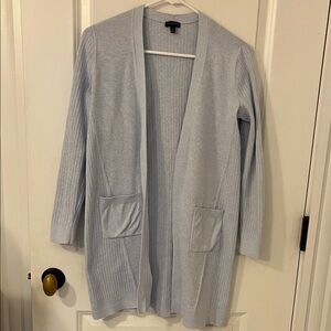 Talbots Soft Blue Open Cardigan